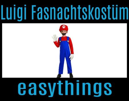 Super Mario Fasnachtskostüm f. Kinder S Switch Retro Luigi