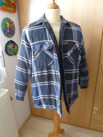 VINTAGE DICKIES Jacke wattierte Flanell-Hemdjacke Shacket  L