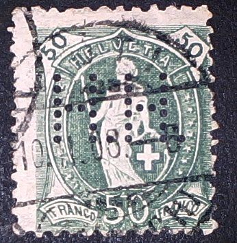 Alle Briefmarken: Perfin   36 – Gebraucht aus Opfikon von webstar30