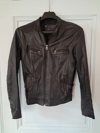Leather Jacket Bata and More Size 48 Made in Italy