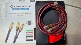 Oehlbach Subwoofer Y-Cinch Kabel 2.0m