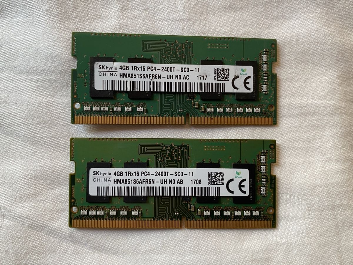Memoria / RAM: 2× SK hynix 4GB DDR4 SO-DIMM – Usato da Dotnacht venduto da 007ym