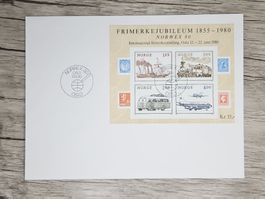 CL05 Enveloppe + Timbre Norvege 1980