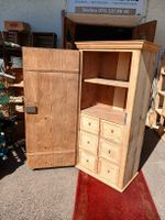 antiker Tannenholz Schrank 