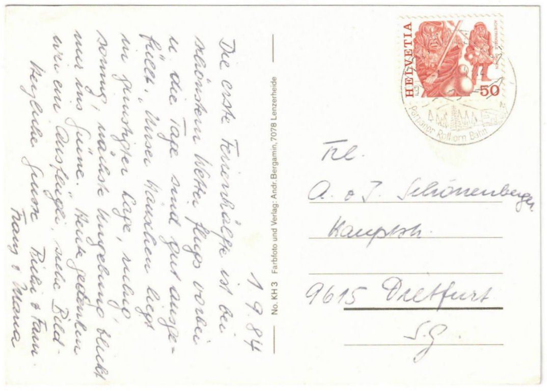 Cartoline postali: Lenzerheide - 6 Bild AK Piz Scalottas – Usato da Binningen venduto da Mountainrider 1