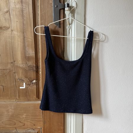Subdued Tank Top dunkelblau mit Glitzer Grösse M neuwertig