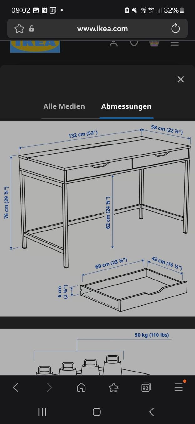 Bureaux: Schreibtisch weiss/Eichenachbildung – Neuf (Voir description) à Zürich par and_b9rp 4