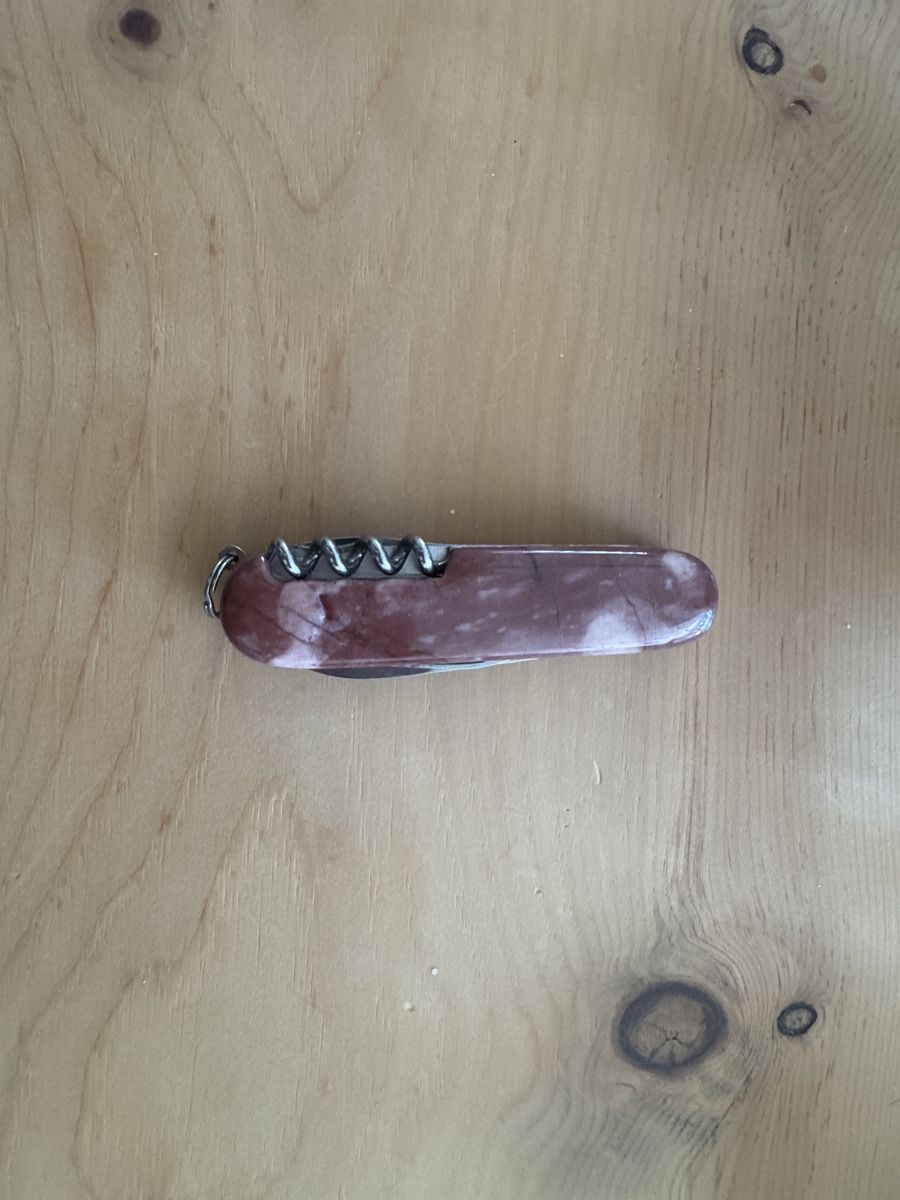 Victorinox Coltelli tascabile: Victorinox Sackmesser mit roter Jaspis – Usato da Scuol venduto da SilvanaE14 1