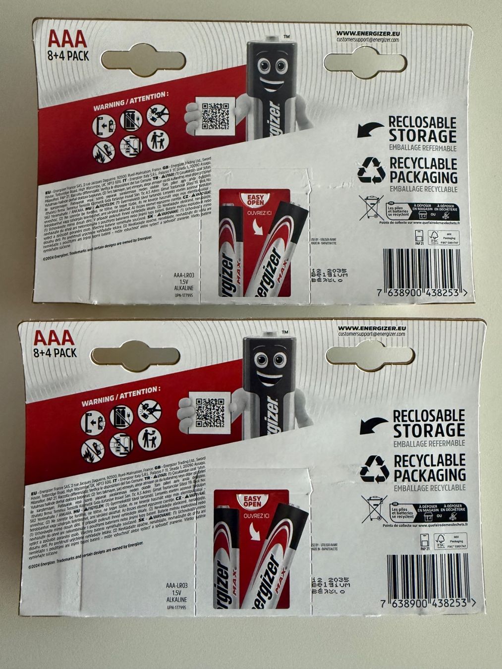 Energizer Caricatori & Batterie: Energizer piles AAA, 24 pcs – Nuovo e nell'imballaggio originale da St-Gingolph venduto da GoldenKeys 1