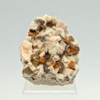 SPESSARTIN, Granat ORANGE mit RAUCHQUARZ und CLINOCHLOR