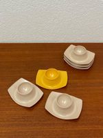 6x space age Eierbecher Kunststoff vintage 60er 70er Design