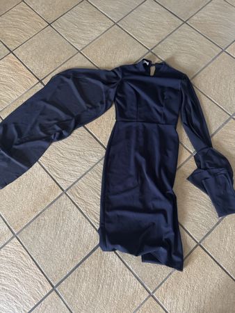 Damen Kleid marine Grösse S WAN G neuwertig