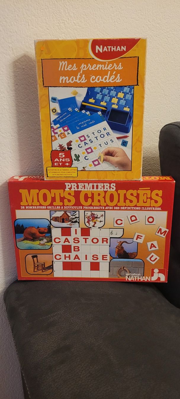 Spiele: 2 Jeu éducatif Nathan Premiers Mots Croisés et mots codés – Neu (gemäss Beschreibung) aus Vevey von obi_n8zc