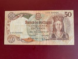 PORTUGAL - 50 Escudos 28 Fevereiro 1964 - Raiña Santa ISABEL