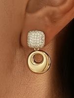 Boucles d’oreilles plaquées / brillants 1,3 cm X 2,4 cm