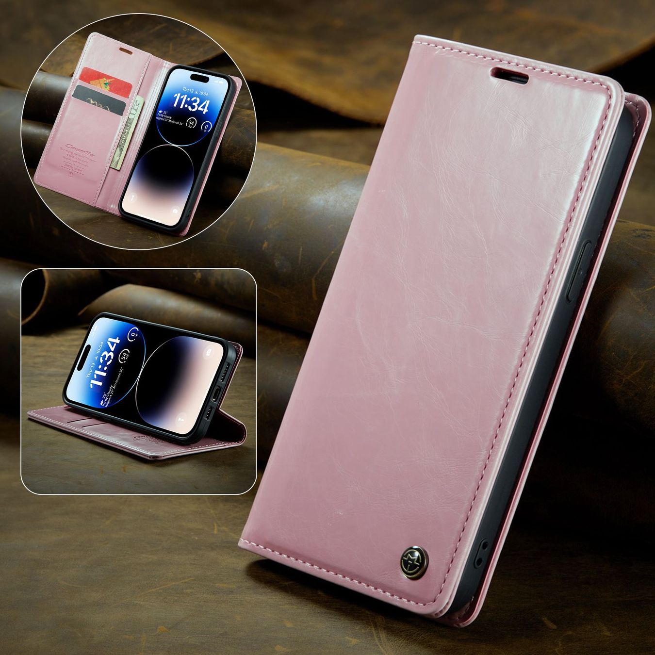 Cover & Protezioni schermo: CaseMe iPhone 14 Pro Leder Luxus Case – Nuovo e nell'imballaggio originale da Zürich venduto da Store-247 6