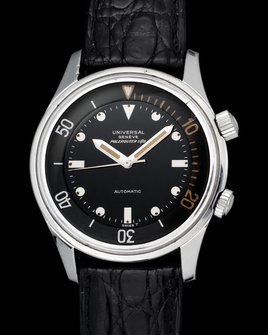 Orologi: 1960s Universal Geneve Polerouter Sub ref. 20369-1 – Usato da Pregassona venduto da camus84