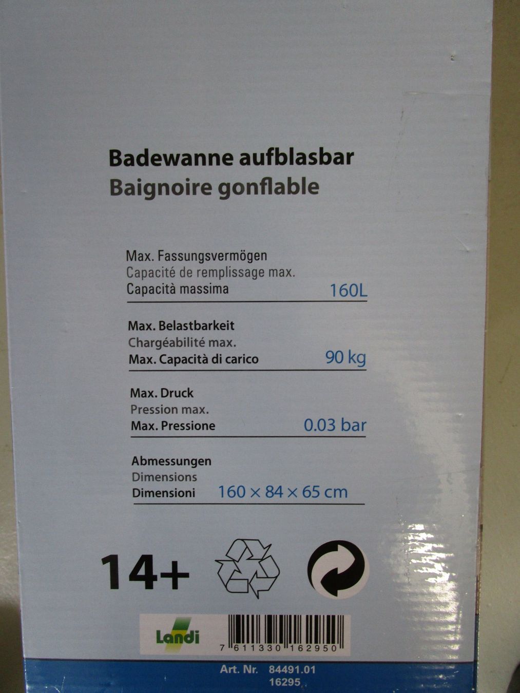 Badewannen: aufblasbare Badewanne – Neu und originalverpackt aus Ermatingen von Kobold007 2