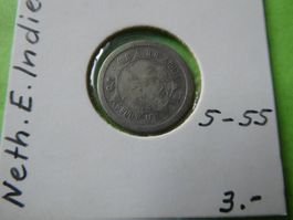 NIederländisch Indien 1920, 1/4 Gulden    Silber