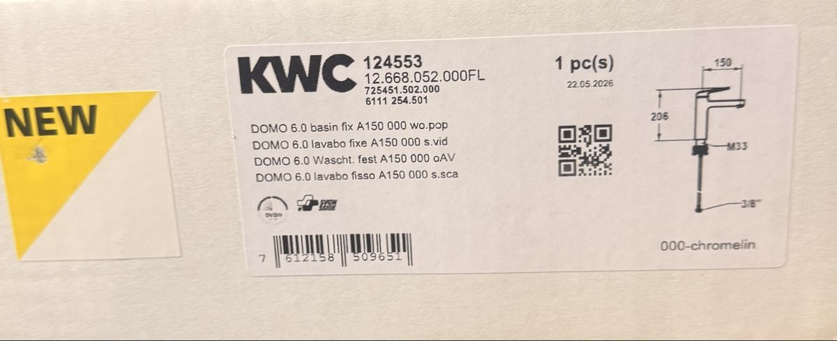 Kwc Armaturen: Waschtischmischer – Neu und originalverpackt aus Fulenbach von dt_21 1