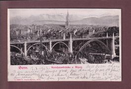 BERN - Kornhausbrücke - RELIEFKARTE - 1902