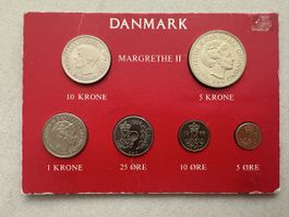 Dänische Krone & ØRE Münzen aus 1986