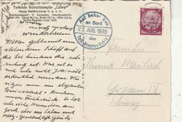 Bordstempel Cobra 1935 auf Ak Cobra