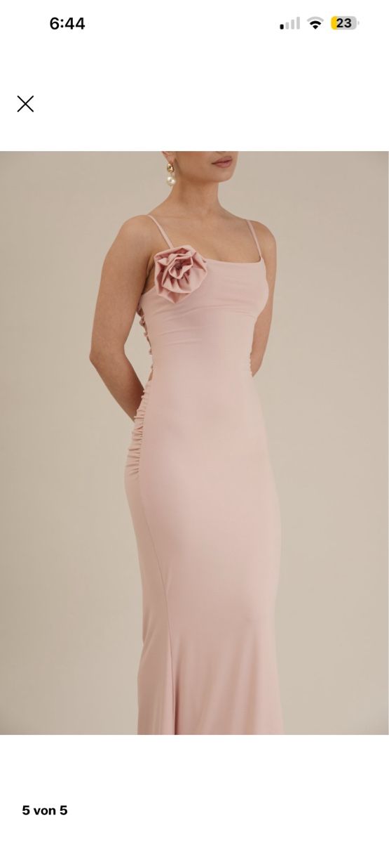 Vestiti: Elegantes, rosa Abendkleid mit Blumenapplikation, Gr. S – Nuovo (secondo la descrizione) da Thierachern venduto da sha_r8ly