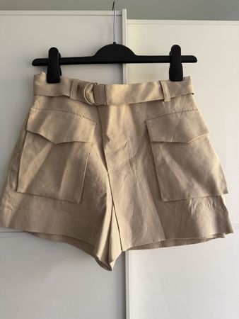 MAJE Paris, Shorts, Beige, Leinen/Viskose, Gr. 34 wie neu!