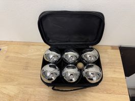 Boule Set Schildkrot 6 Kugeln mit Tasche guter Zustand