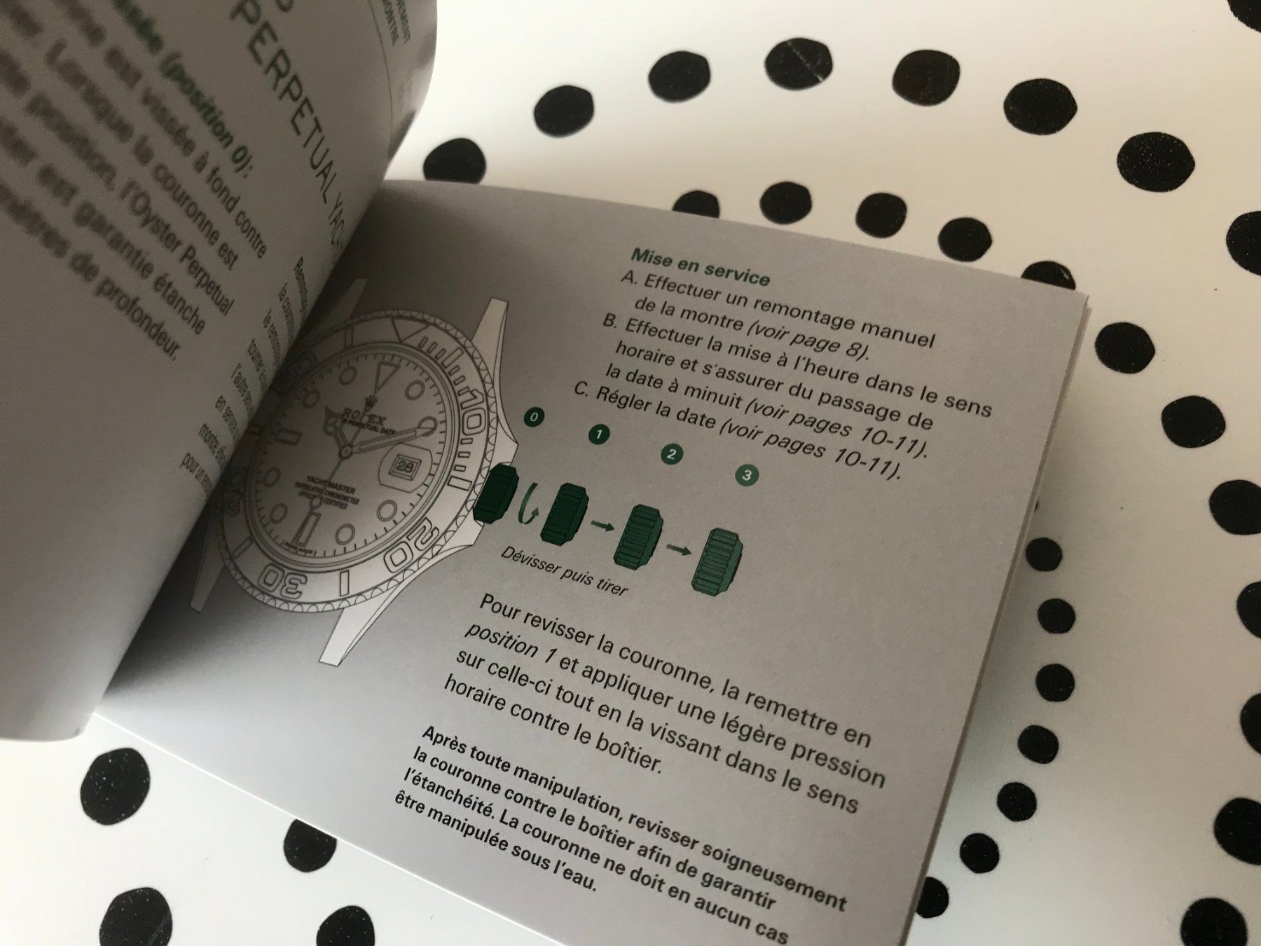Documenti: ROLEX YACHT-MASTER - OPERATING INSTRUCTIONS - FR !!! – Nuovo (secondo la descrizione) da Epalinges venduto da dream-watch 5