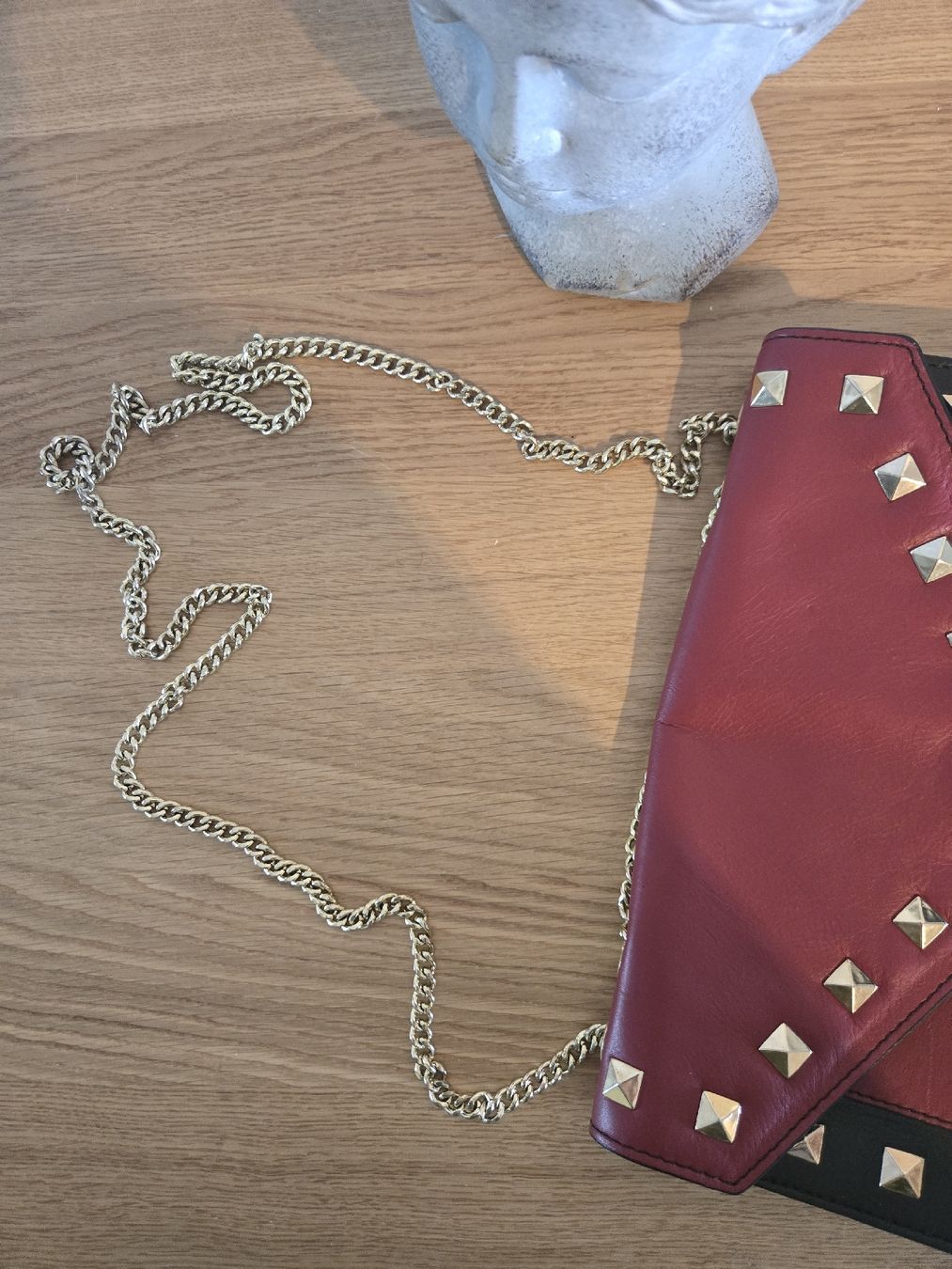 Taschen für Damen: Rote Umhängetasche mit Nieten - Echtleder – Gebraucht aus Dübendorf von Timulka 4