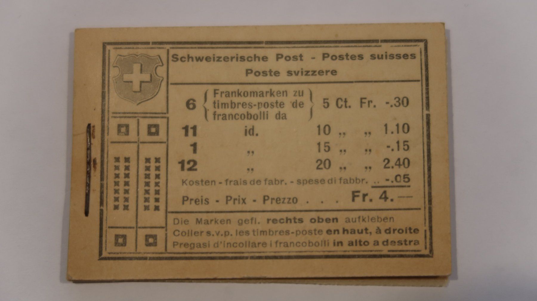 Tous les timbres: Markenheftchen – Neuf (Voir description) à Lugano par bollpe