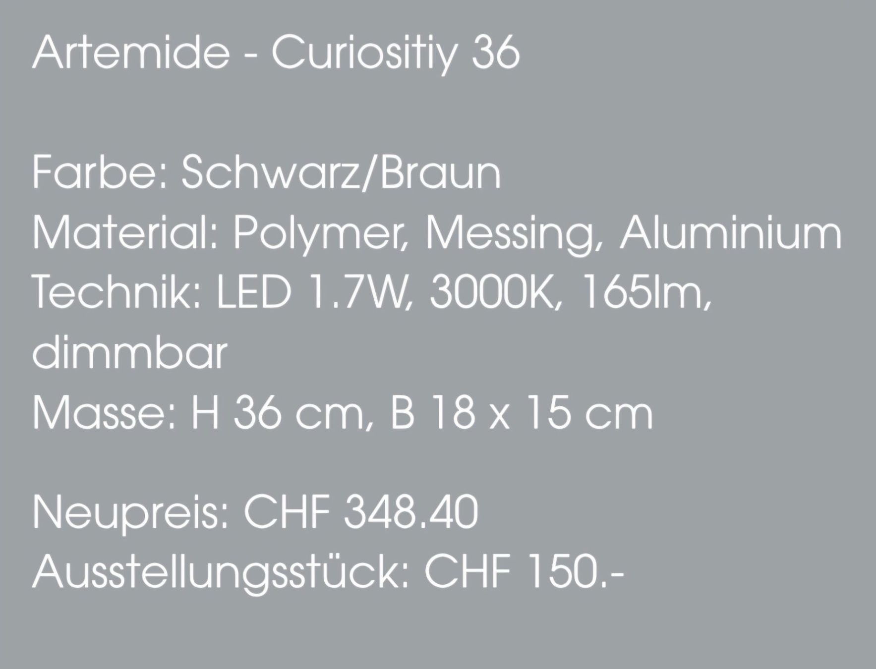 Artemide Lampade: Akkuleuchte LED Curiosits von Artemide – Nuovo (secondo la descrizione) da Binningen venduto da Masc61 1