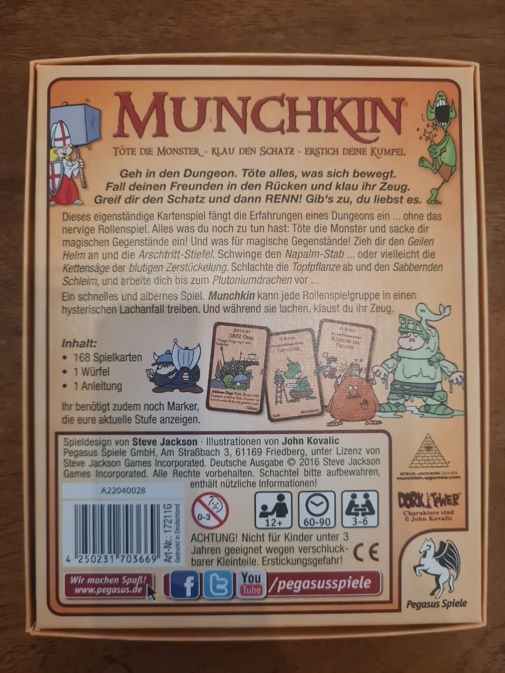Pegasus Spiele Giochi: munchkin Spiel – Nuovo (secondo la descrizione) da Zürich venduto da fio_2hvt 1