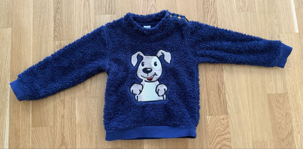Maglioni & Felpe: Smile - Pull bleu chien, taille 98  – Usato da Genève venduto da valmath