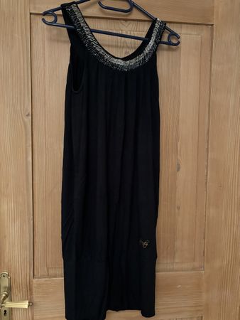 Elegantes Sommerkleid schwarz Gr.M mit Perlenverzierung Top