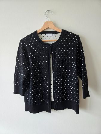 PETER HAHN CARDIGAN, POLKA DOTS, GR. 38, GUTER ZUSTAND