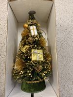 Vintage Christmas Tree Decorated, Green Base