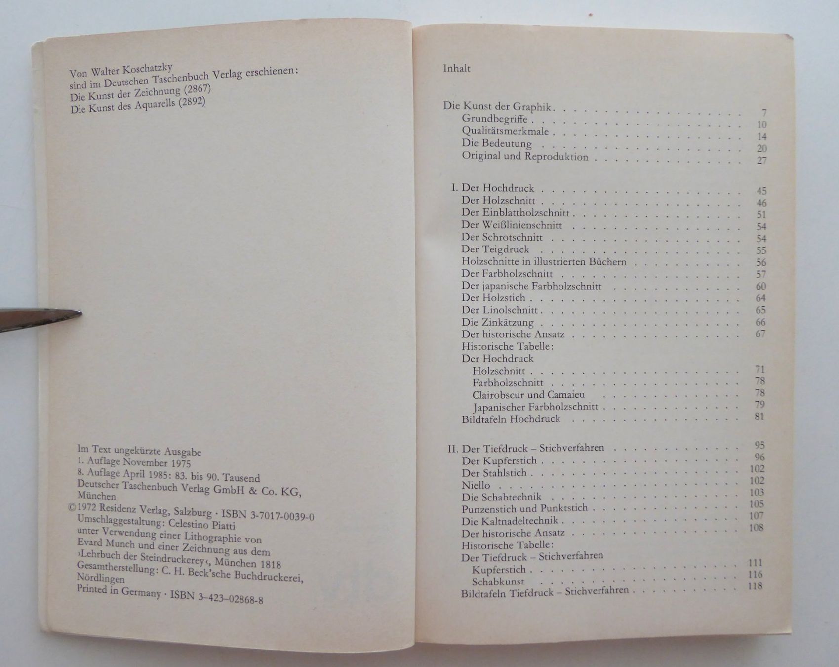Bücher: Die Kunst der Graphik: Technik, Geschichte, Meisterwerke – Gebraucht aus Aesch BL von Kauri1 1