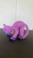 Stofftier lila Katze Figur "Lila Pfoten" guter Zustand