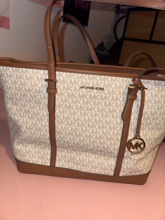 Michael Kors Damenhandtasche - Braun/Weiss