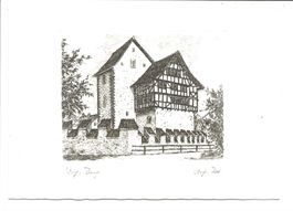 Zug - Burg - Original Radierung