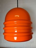 Orange Glas Deckenlampe Designerlampe Space Age Sweden