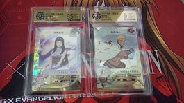 Lot de 2 Cartes Naruto Uzumaki et Hinata Hyuga CCG 8.5/9🇨🇳