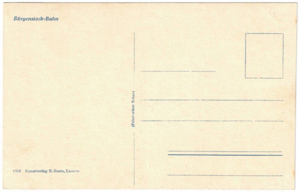 Cartoline postali: Bürgenstock - Standseilbahn – Usato da Binningen venduto da Mountainrider 1
