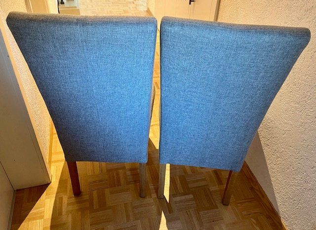 Stühle: 2 Esszimmerstühle, Hochlehner Stoff/Textil – Gebraucht aus Kriens von heleneb02 1