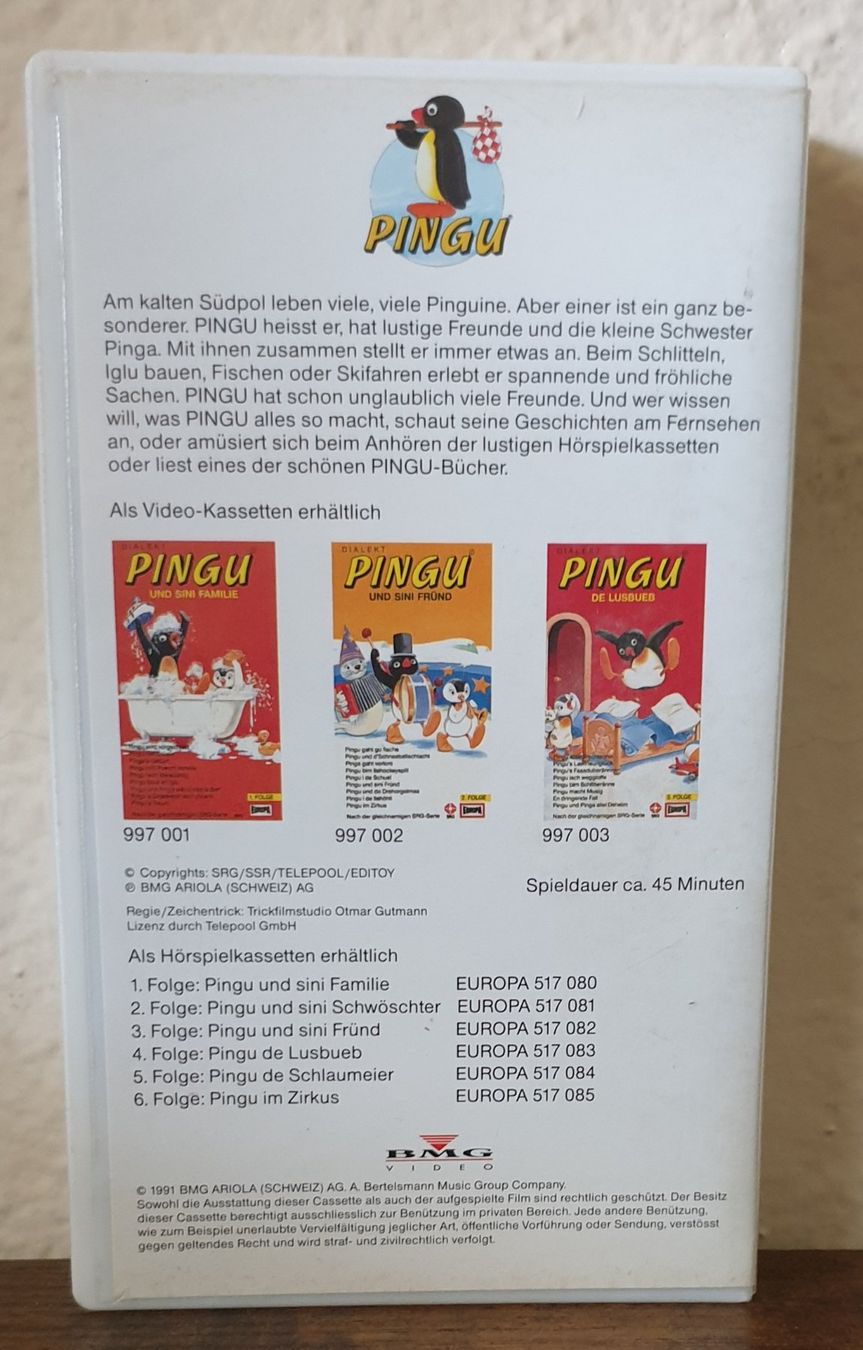 Alle VHS: Pingu de Lusbueb VHS – Gebraucht aus Chur von Vintage-Hunter 1