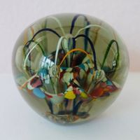 Glaskugel _ alter Briefbeschwerer - 7 Glasblasen