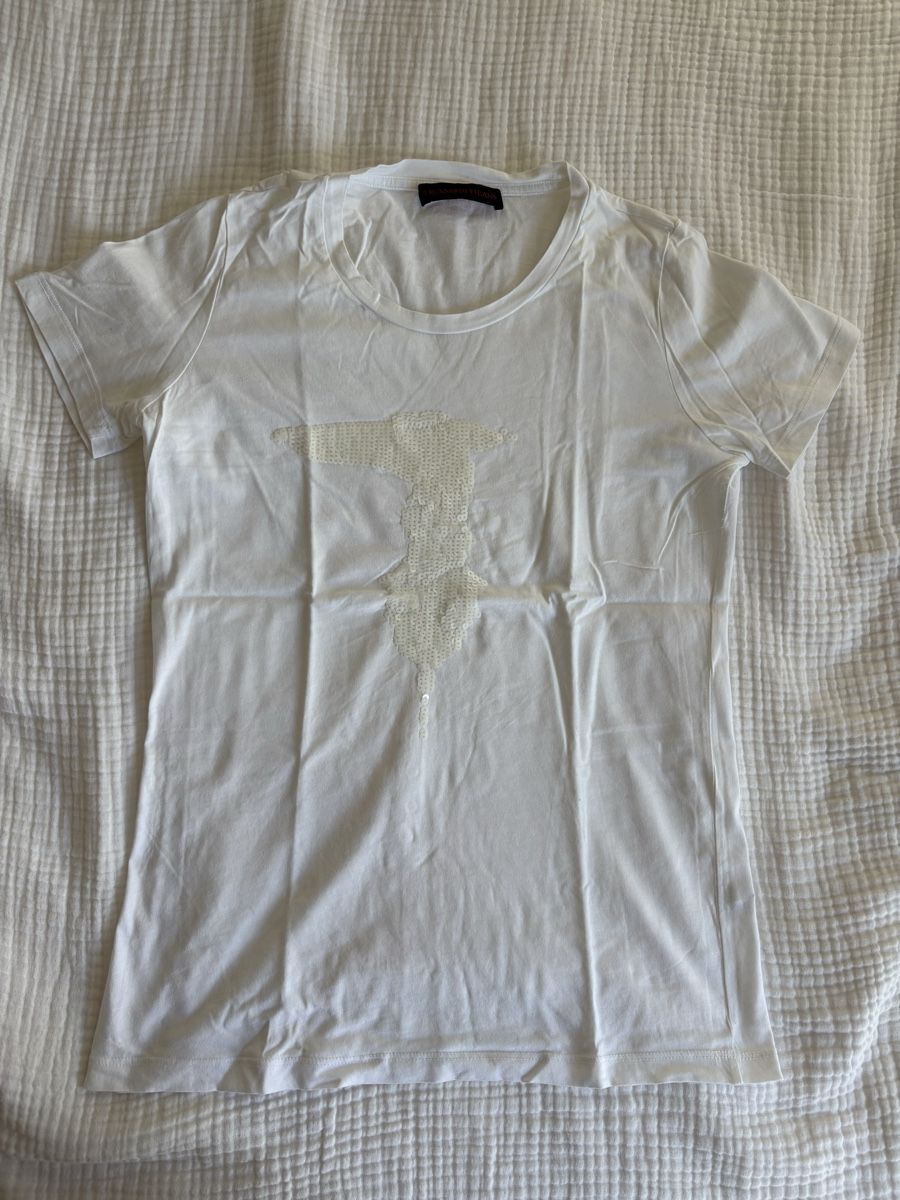 T-shirt: White T-Shirt from Trussardi, Grösse M – Usato da Arlesheim venduto da Charlotte.grm 1
